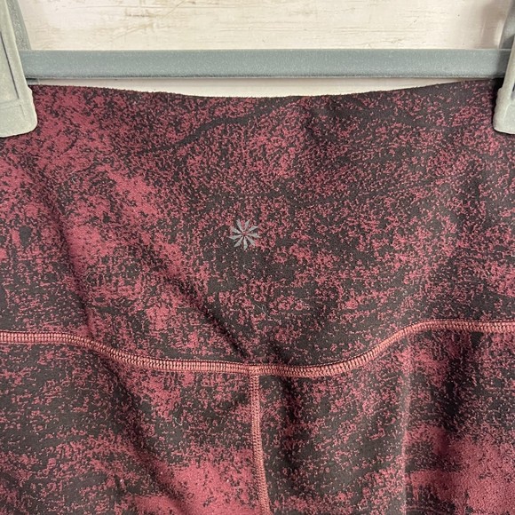 Athleta Black/Red Elation Glades 7/8 Leggings - Picture 3 of 4